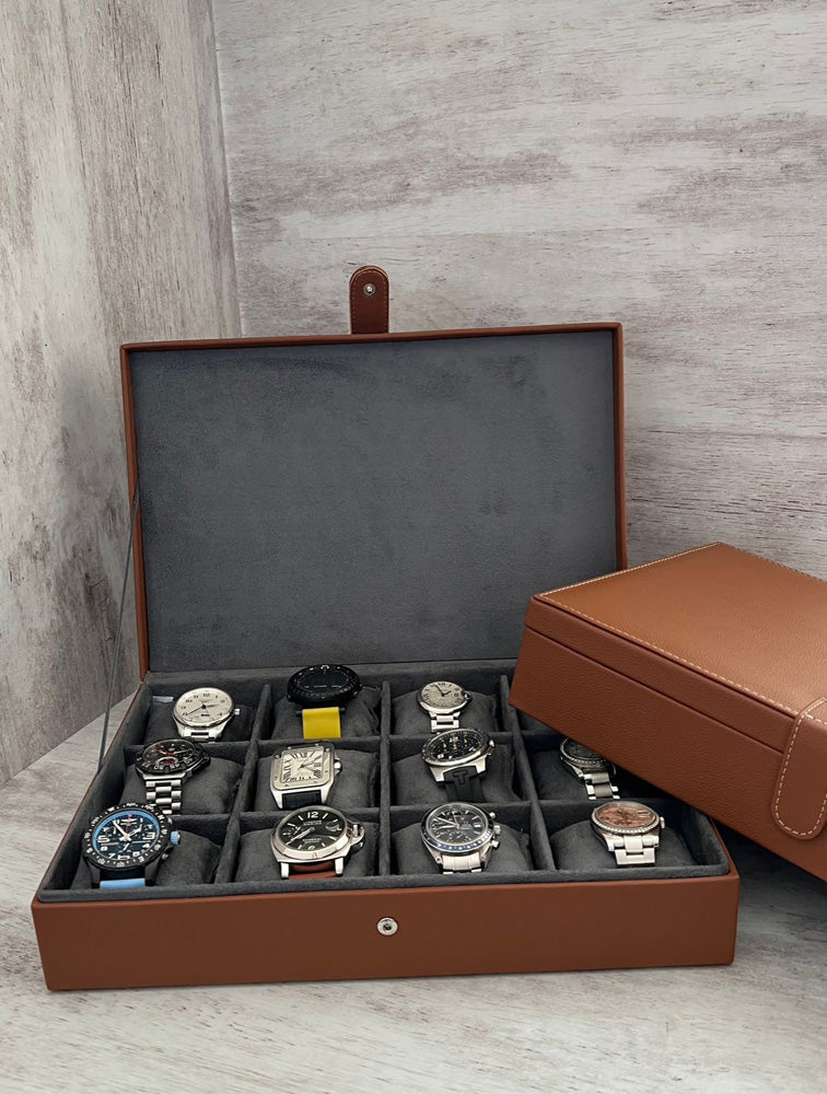 PORTA RELOJES X12 CARAMELO CAKN050C