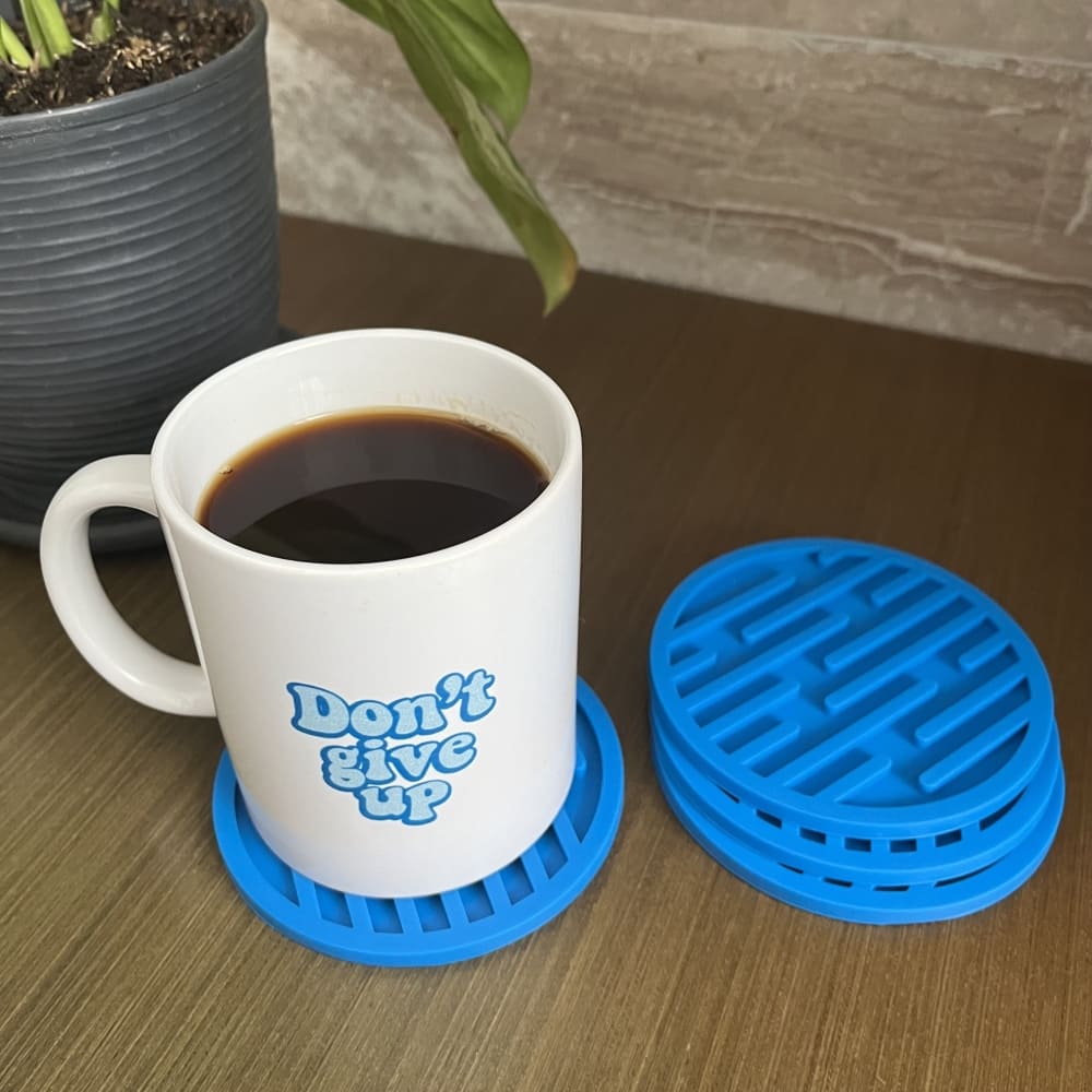 POSAVASOS SILICONA AZUL X4 KIOXX CXX009A