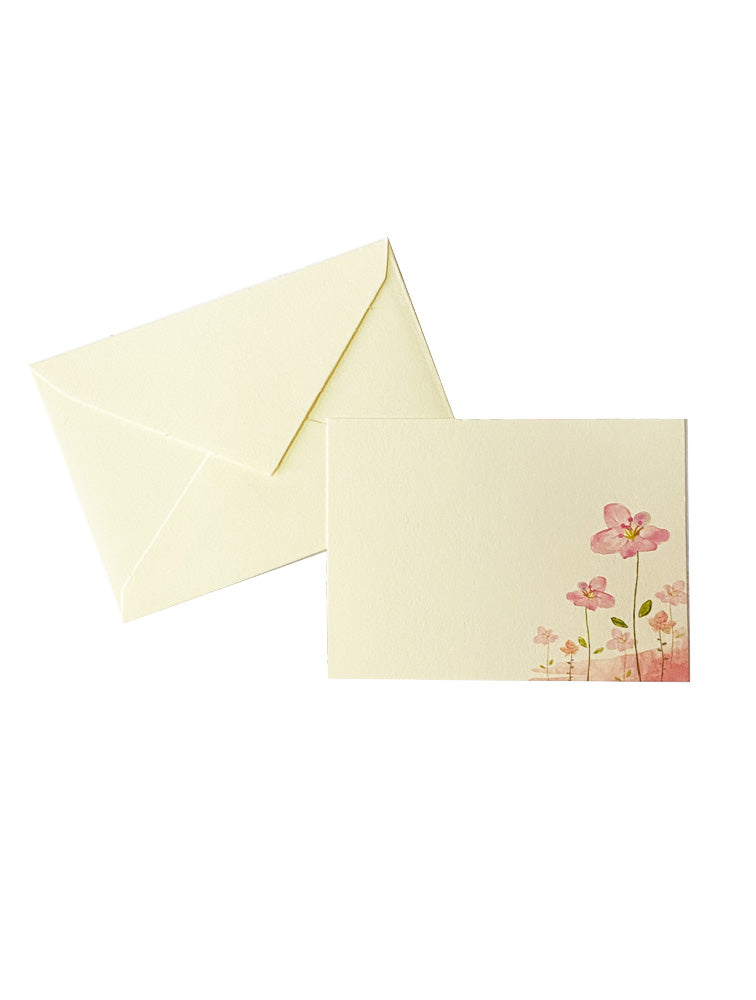 TARJETAS CON SOBRE MINI CHERRY BLOSSOM (SET DE 5) 9X6 CMS SLL008CB