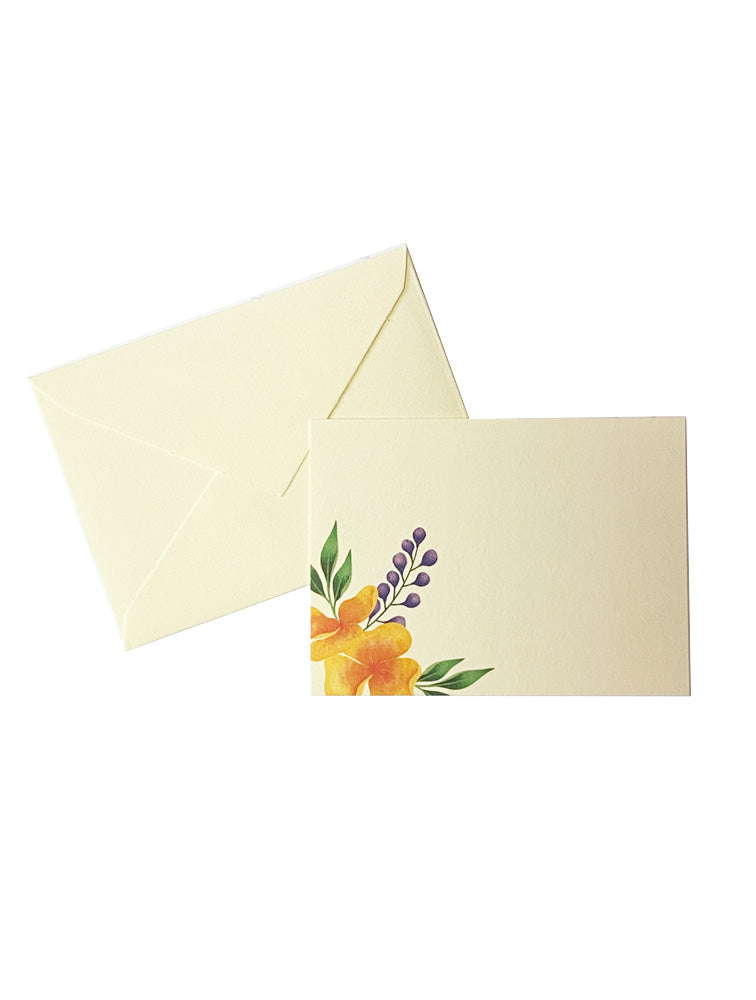 TARJETAS CON SOBRE MINI RETAMA (SET DE 5) 9X6 CMS SLL008RE