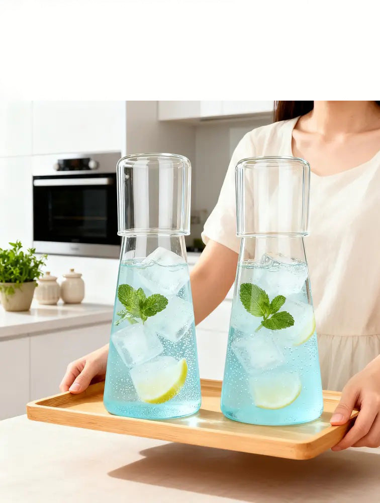 BOTELLA CON VASO VIDRIO X5959