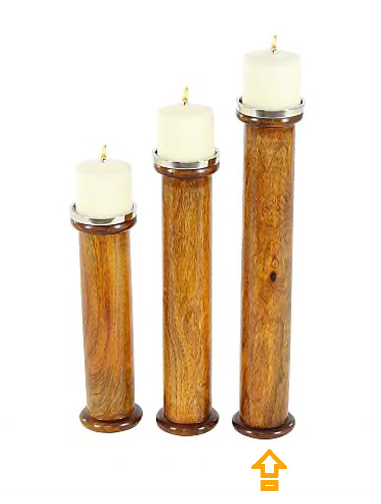 CANDELABRO GRANDE ALTO DE MADERA X6660GR