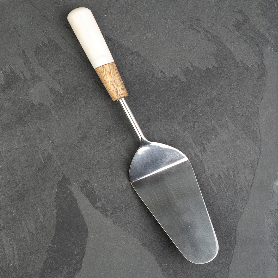 ESPÁTULA DE ACERO INOXIDABLE CON MANTO DE MADERA X7414