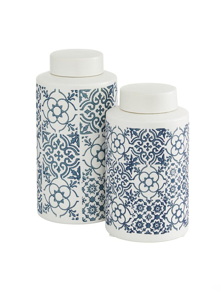 JARRON O POMO GRANDE DECORATIVO CON TAPA DE CERAMICA X7697G