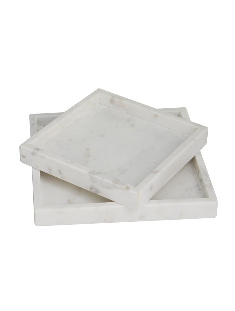 AZAFATE O CENTRO DE MESA CUADRADO DE MARMOL CON BORDE ELEVADO X7706G