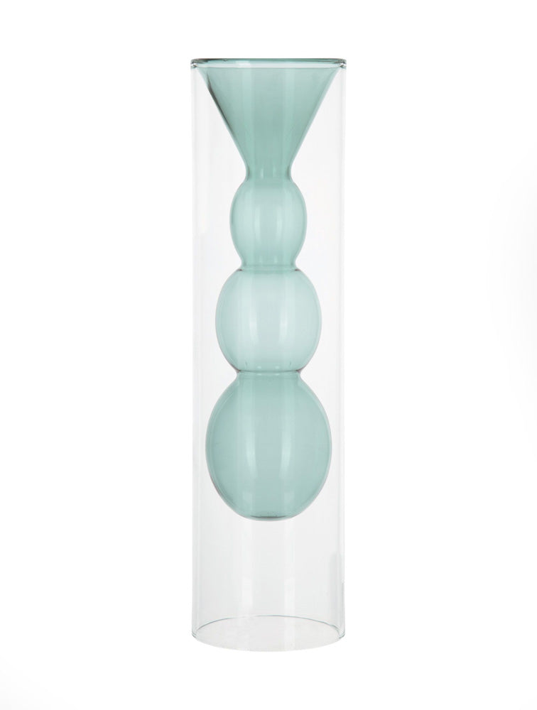 FLORERO VIDRIO DE 2 COLORES - 12" X7784