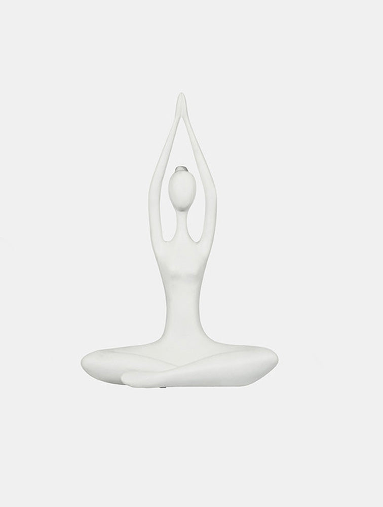ESCULTURA YOGIS BLANCA B BRAZOS ARRIBA X7836B