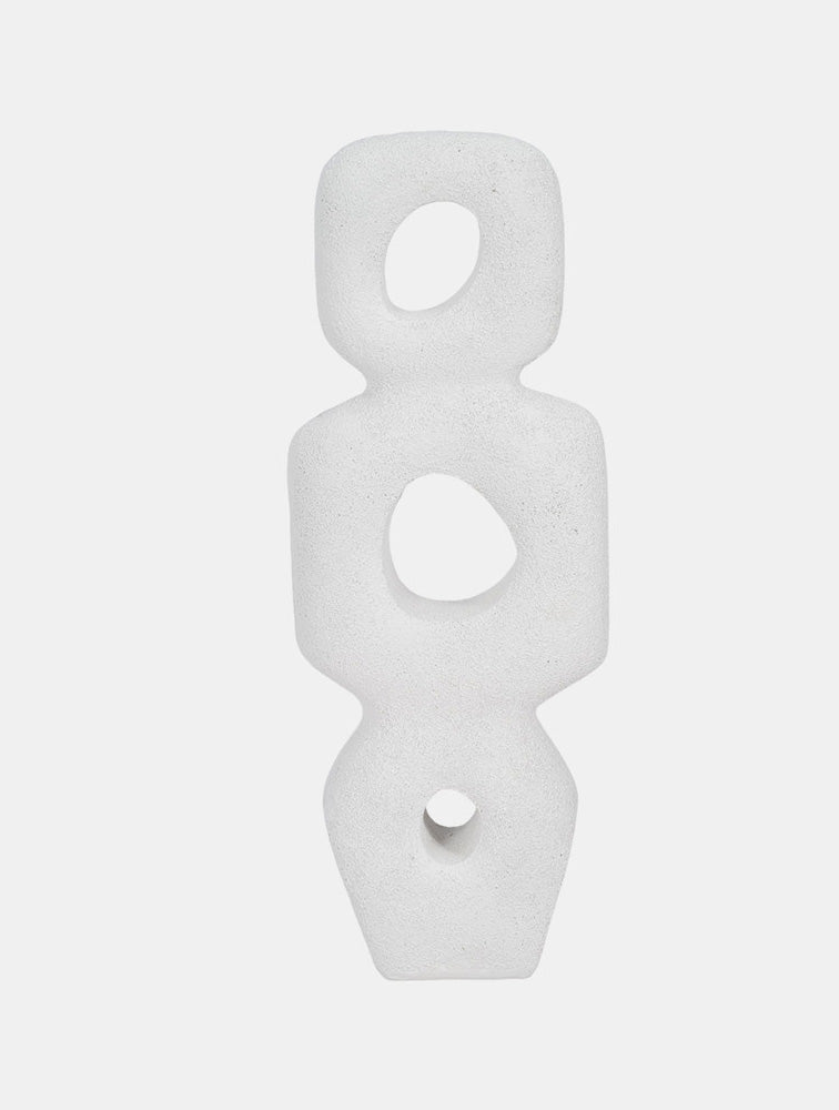 ESCULTURA TOTEM BLANCA 15" X7853