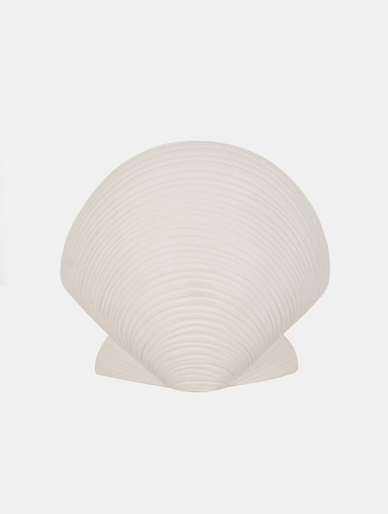 ESCULTURA CONCHA DE CERAMICA EN BLANCO 6" X7864
