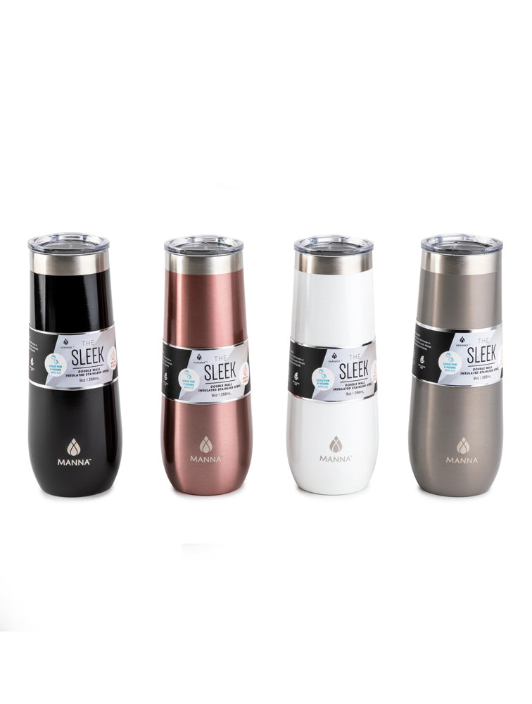 VASO TUMBLER CHAMPAGNE SLEEK 9OZ ROSADO X8057R