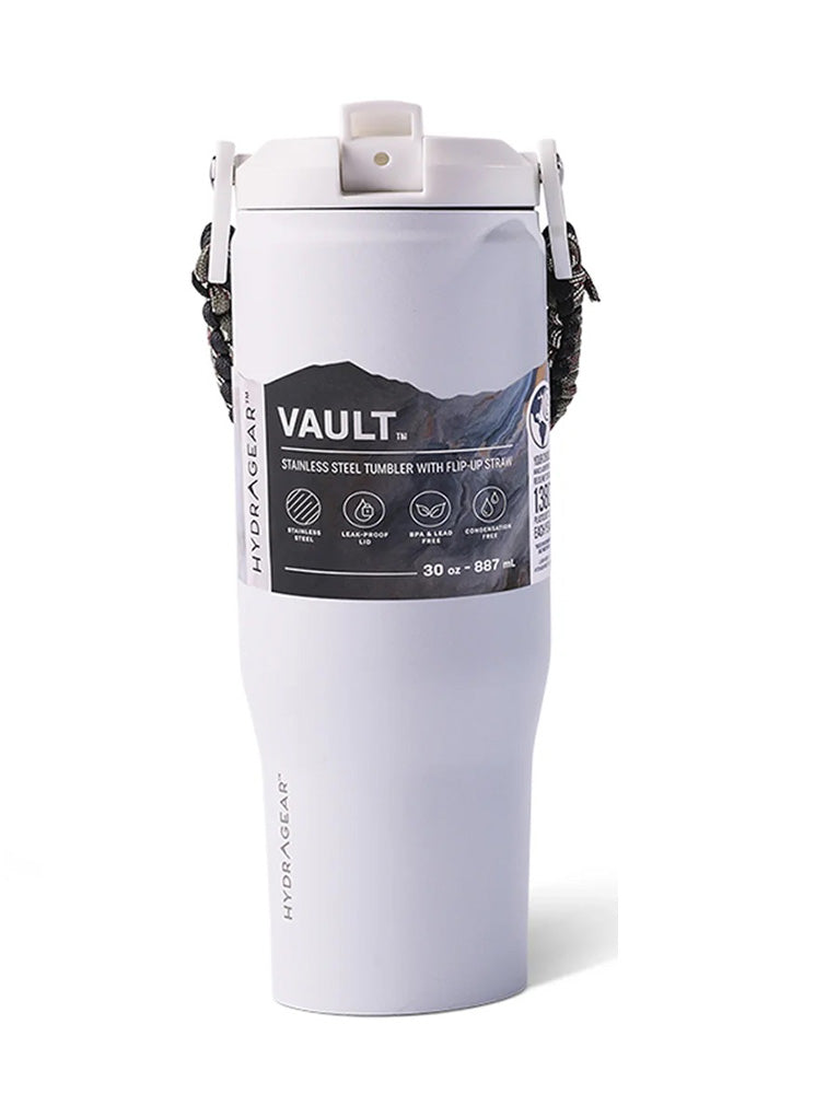 VASO DOBLE PARED VAULT CON ASA TEJIDA 30OZ BLANCO X8061F