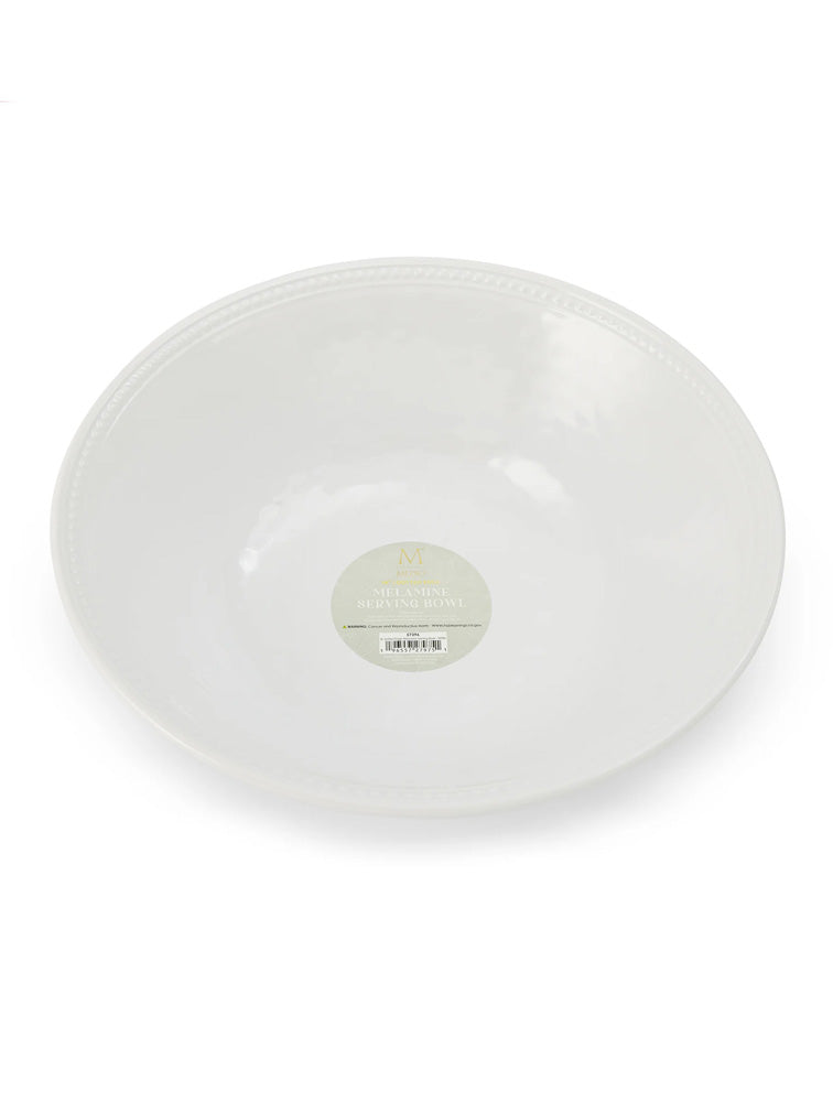 ENSALADERA MELAMINE DOTTED BLANCA XL X8065