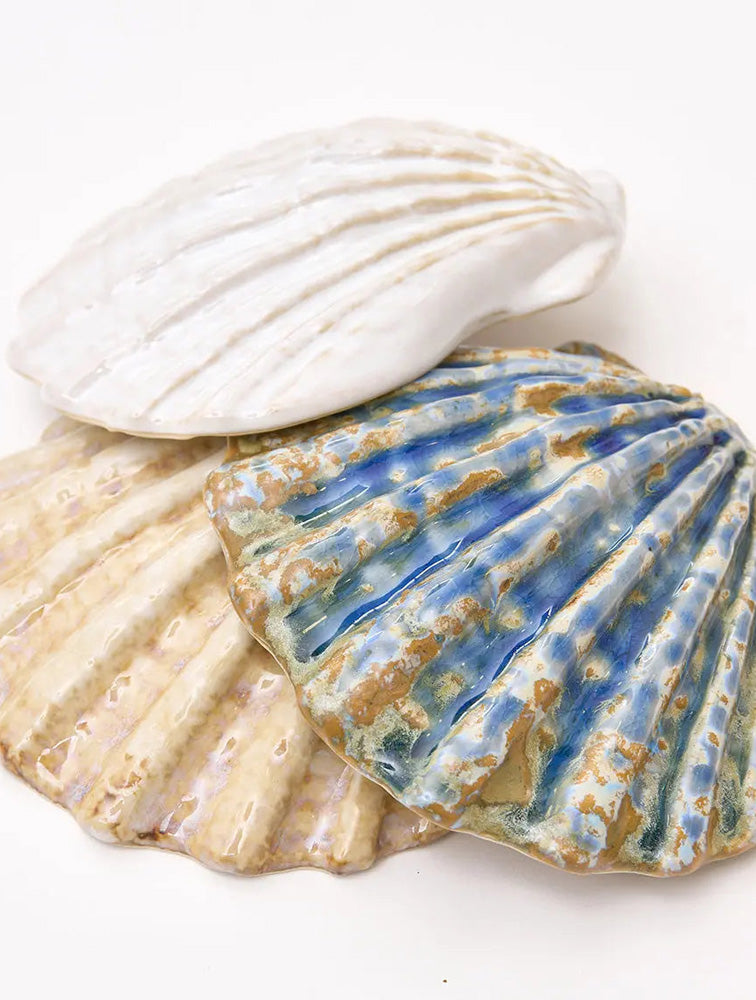 PLATITO O TRINKET CONCHAS BEIGE 5.1" X8094B