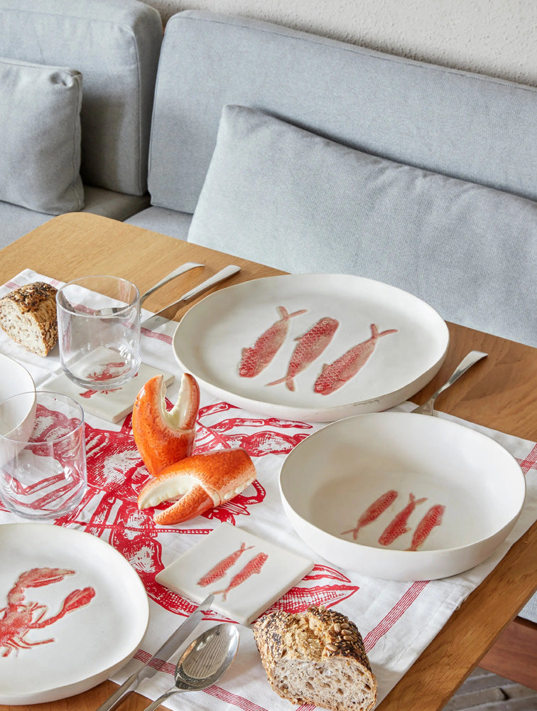 PLATON CERAMICA PEES ROJOS 11" X8095