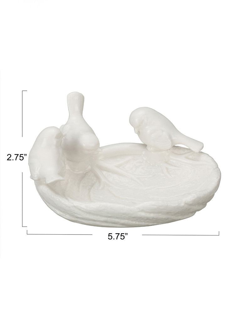 BOWL O JABONERA PAJARITOS CERAMICA X8105