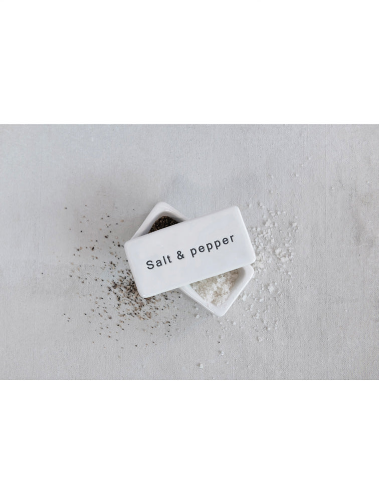 BOWL DOBLE SALT & PEPPER CERAMICA X8111