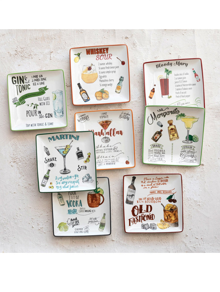 PLATO CUADRADO PIQUEO MARGARITA X8116T