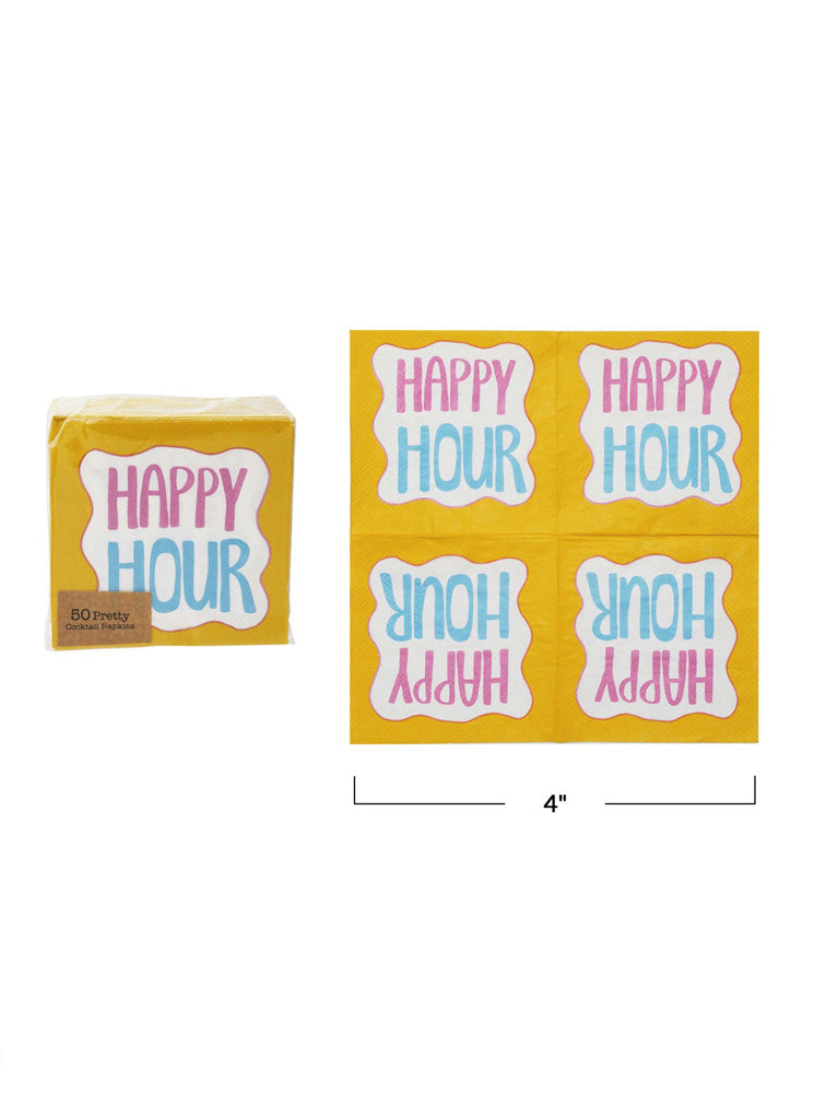 SERVILLETAS COCTEL HAPPY HOUR X50 X8125