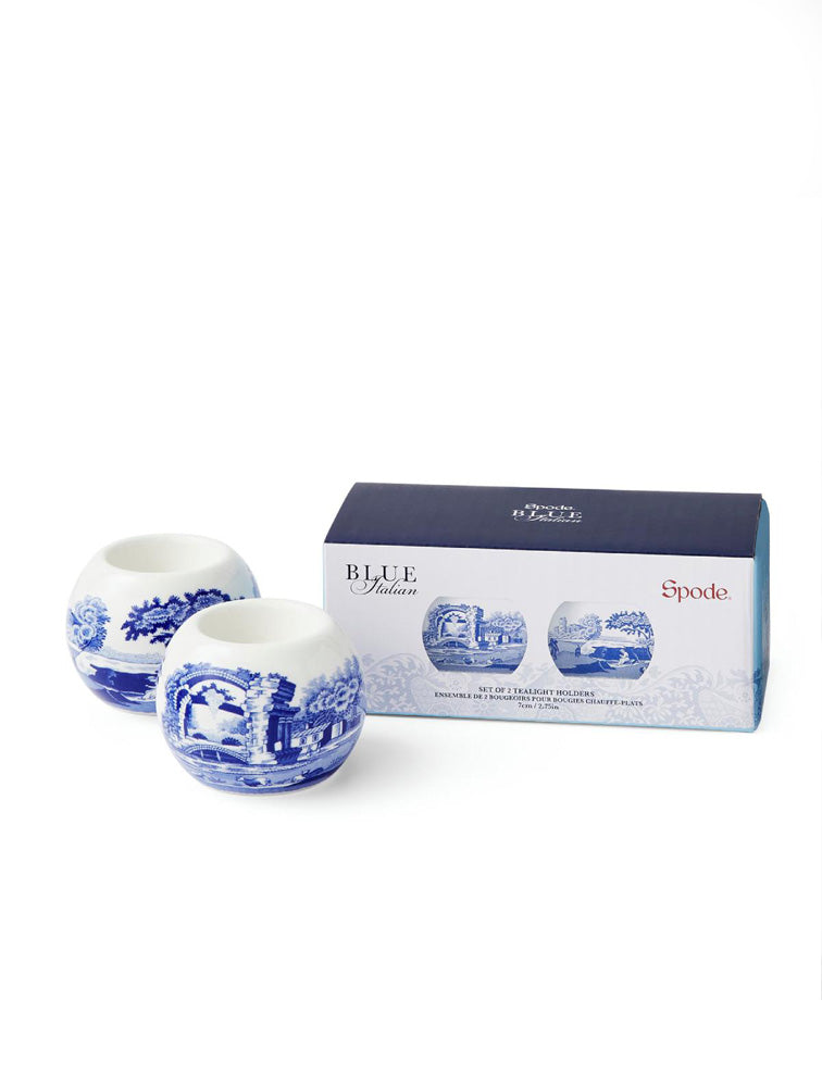 VOTIVE X2 BLUE ITALIAN PORCELANA X8131