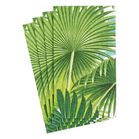 SERVILLETA VISITAS PALM FRONDS WHITE X8141