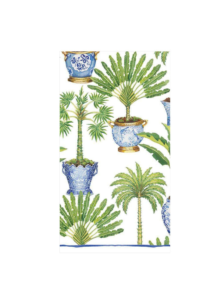 SERVILLETA VISITAS POTTED PALMS WHITE X8157