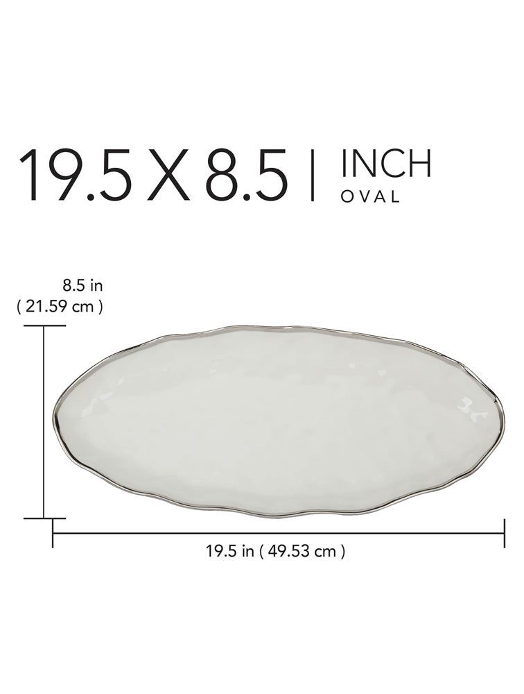 FUENTE OVAL REGENCY 19.5" DE PORCELANA X8238