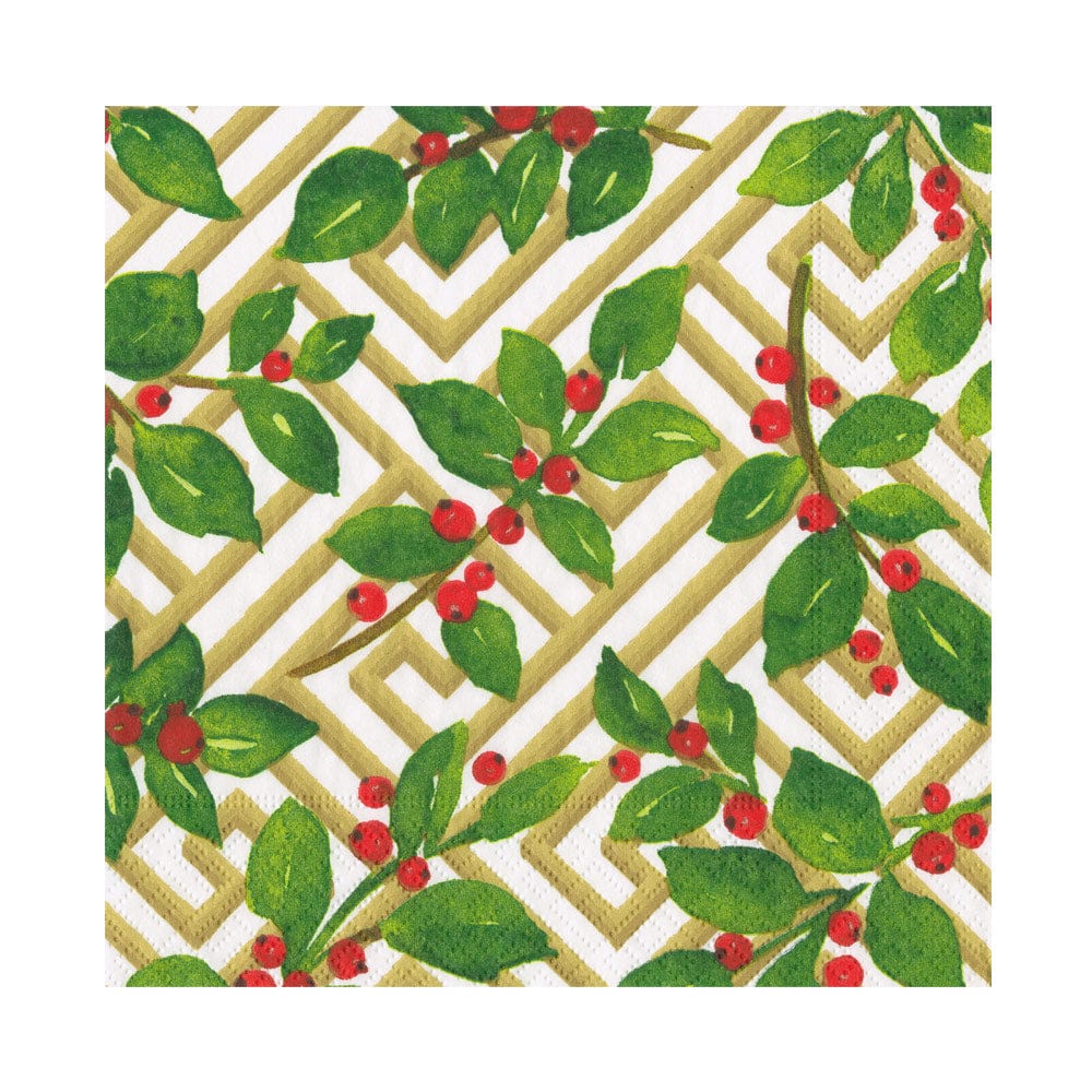 SERVILLETA CENA HOLLY AND FRETWORK WHITE X829148