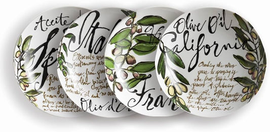 Bowls x4 Olive Oil porcelana X8008
