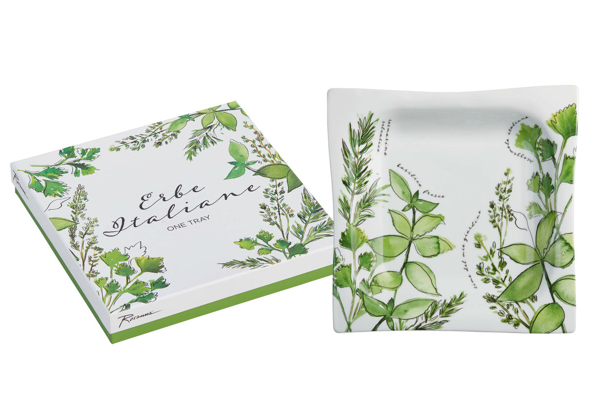 Fuente cuadrada Erbe Italiane de porcelana X8297