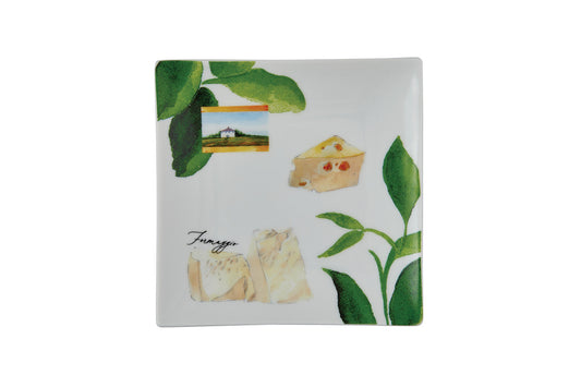 Plato cuadrado Antipasto Sfizioso Cheese porcelana X8299