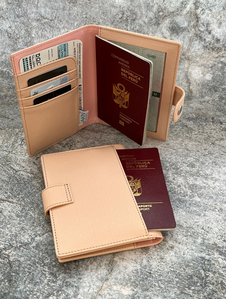 PORTAPASAPORTE X2 PALO ROSA CAKN037K