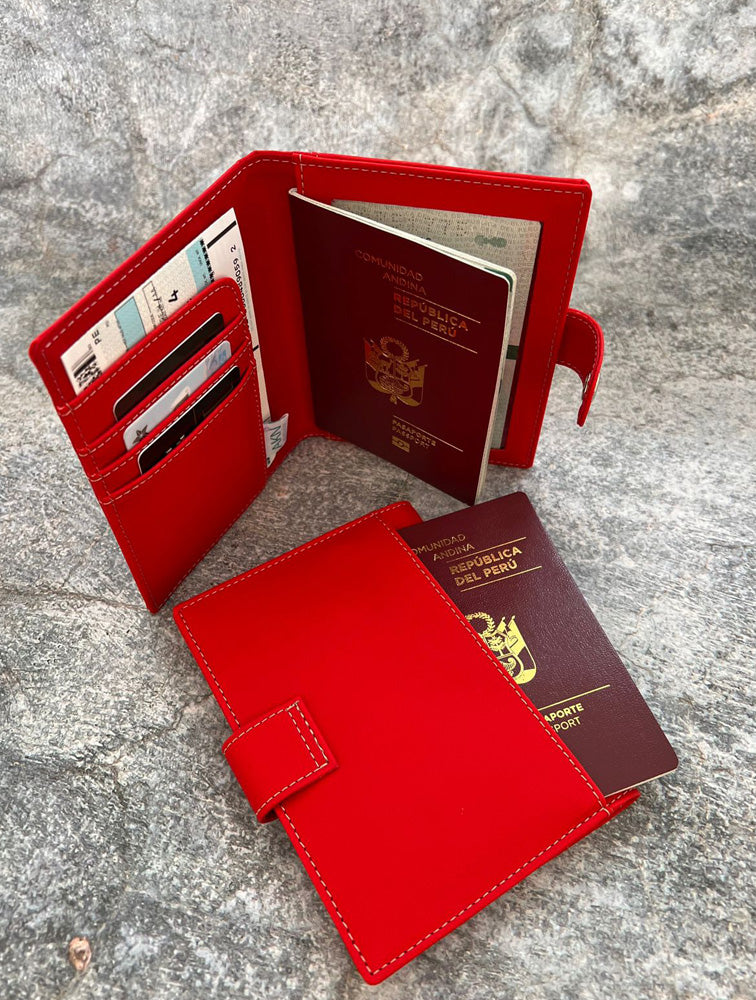 PORTAPASAPORTE X2 ROJO CAKN037R
