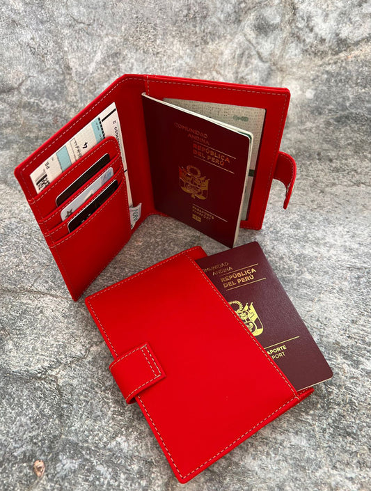 PORTAPASAPORTE X2 ROJO CAKN037R