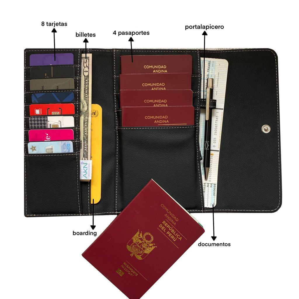 PORTAPASAPORTE X4 VERDE CAKN038V