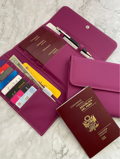 PORTAPASAPORTE X4 FUXIA VIOLETA CAKN038X