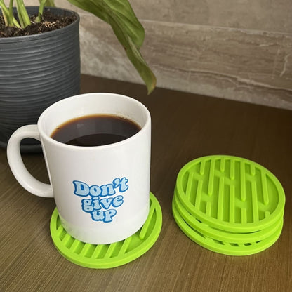 POSAVASOS SILICONA VERDE X4 KIOXX CXX009V