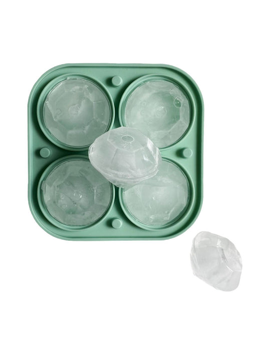 CUBETA SILICONA 4 HIELOS DIAMANTE VERDE CLARO CXX013