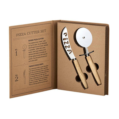 SET DE 2 CUBIERTOS PARA PIZZA EN CAJA X8309