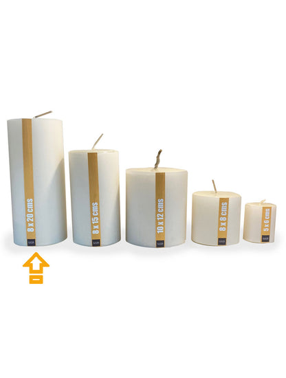 VELA BLANCA 8X20 CMS LC004