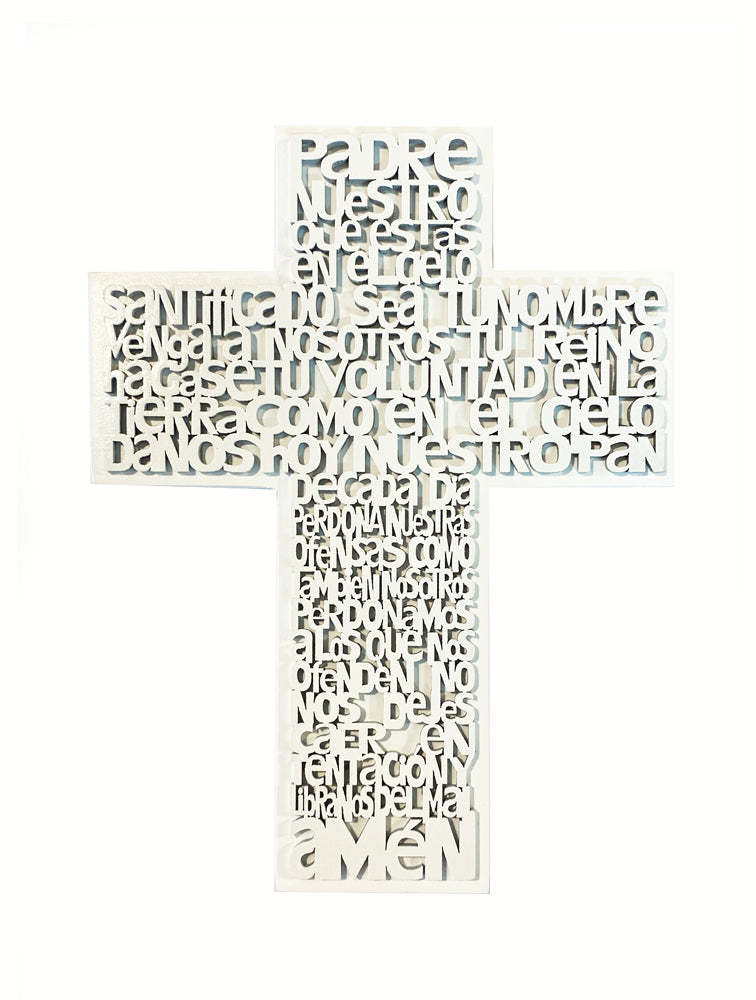 CRUZ PADRE NUESTRO BLANCA N0578B