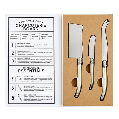 SET 3 CUBIERTOS PARA QUESO EN CAJA X8308