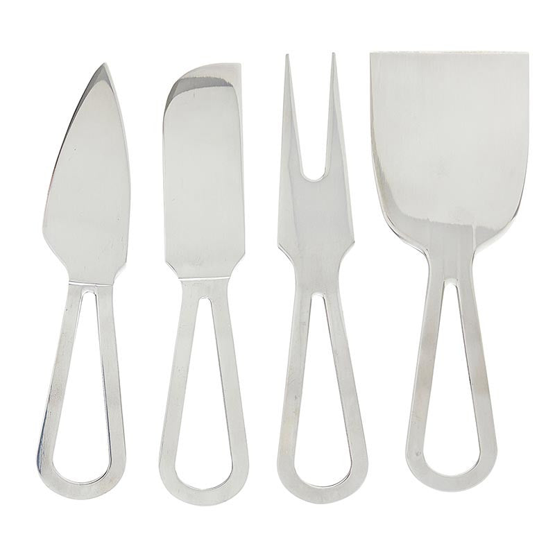 SET 4 CUBIERTOS DE METAL PARA QUESO EN CAJA X8310