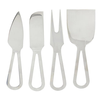 SET 4 CUBIERTOS DE METAL PARA QUESO EN CAJA X8310
