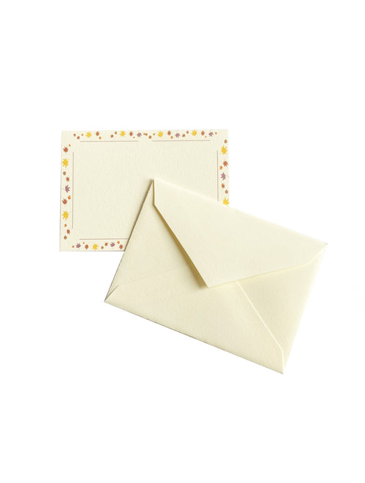 TARJETAS CON SOBRE MINI FOLLAJE (SET DE 5) 9X6 CMS SLL004FO