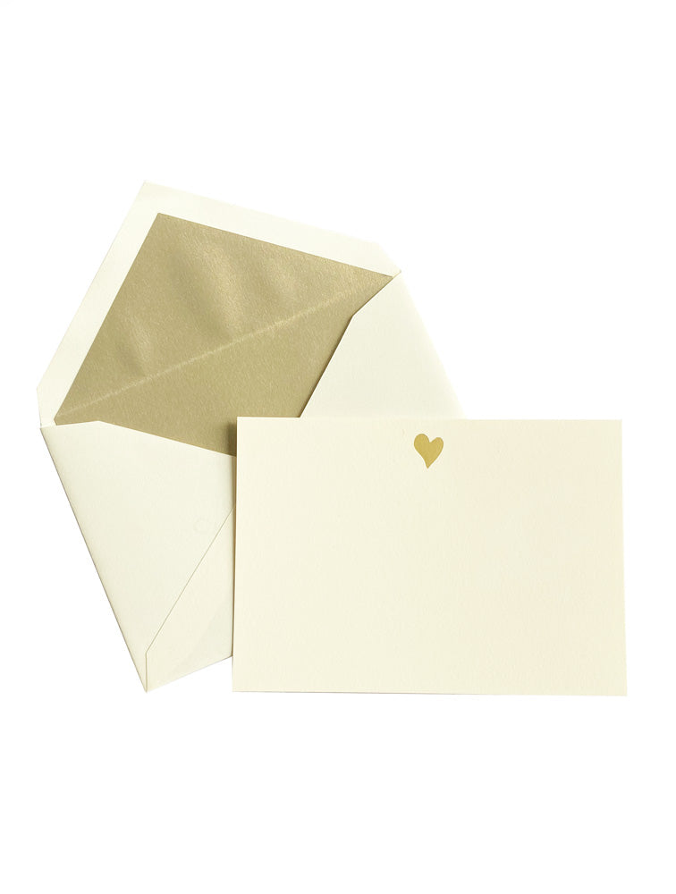 TARJETAS CON SOBRE CROWN CORAZON (SET DE 5) 13.5 X 9.5 CMS SLL005C