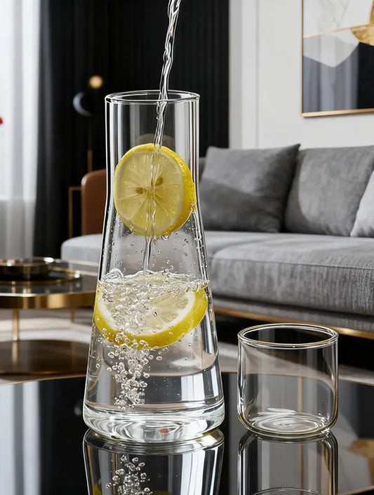 BOTELLA CON VASO VIDRIO X5959