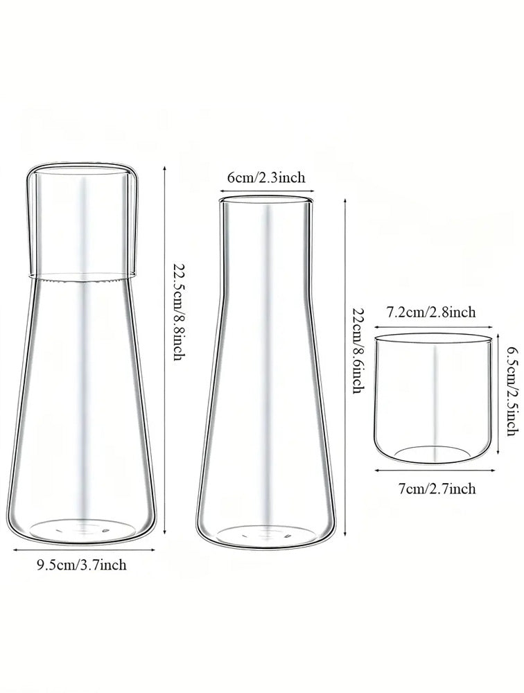 BOTELLA CON VASO VIDRIO X5959