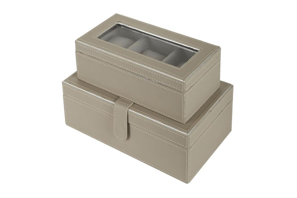 CAJA DE CUERINA DE DECORACION. X6287
