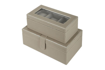 CAJA DE CUERINA DE DECORACION. X6287