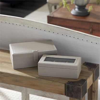 CAJA DE CUERINA DE DECORACION. X6287